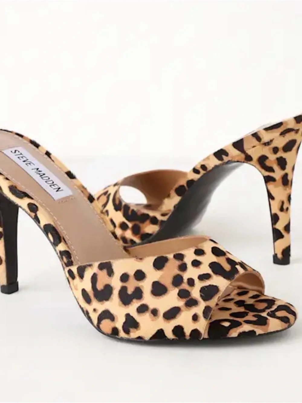 Steve Madden Stiletto Sandals Leopard-print Cow Hair Sz 8 NWOT